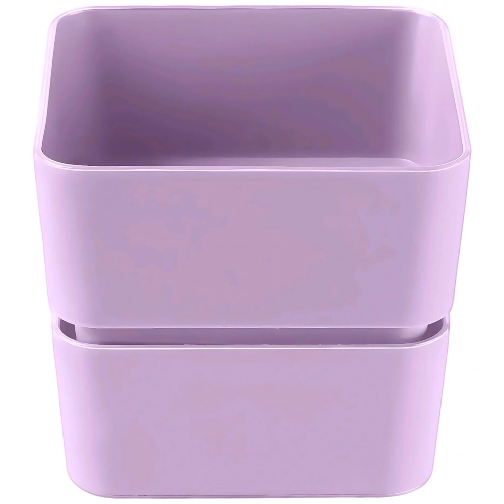 Кашпо для цветов пластиковое 0,45л 9,6*9,6*8,6см «Фиори» Арт Лаванда