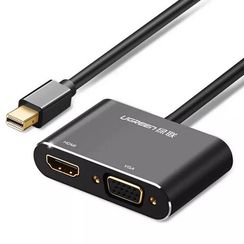 Конвертер UGREEN MD115 Mini DP to HDMI + VGA Converter (20422) черный