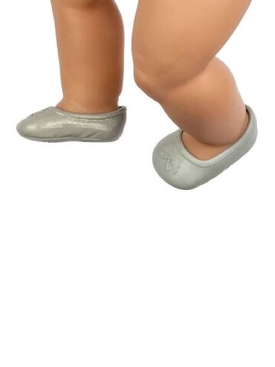 Силиконовые туфли для кукол серые (484)