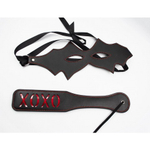 Фетиш набор "Desire" черный (наручники, оковы для ног, ошейник, маска, кляп, бондаж, стек)