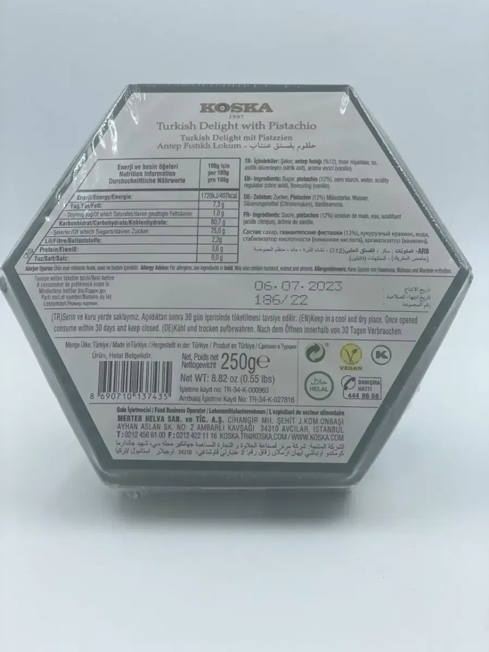 Турецкий Рахат-лукум ассорти вкусов/с орехами /классика