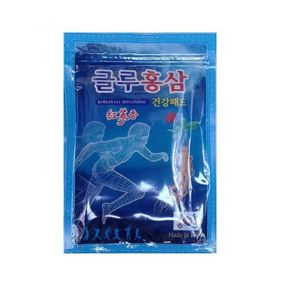 Пластырь для тела с глюкозамином и красным женьшенем Korean Glu Red Ginseng Greenon 20 шт