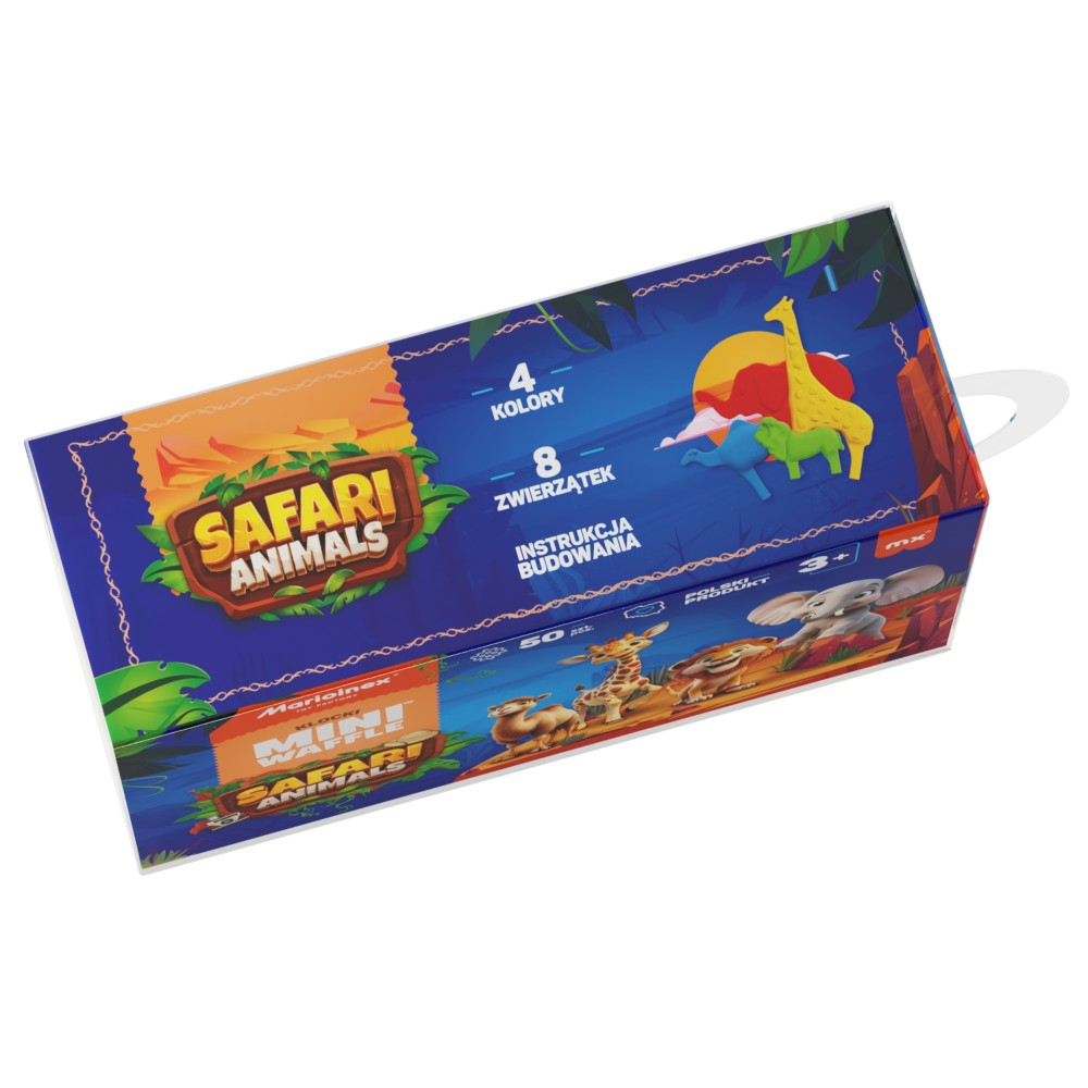 Marioinex - Конструктор Mini Waffle ЖИВОТНЫЕ Animals Safari 50 элементов 907092