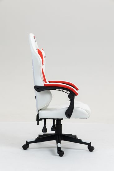 Кресло спортивное TopChairs Phantom бело-красный