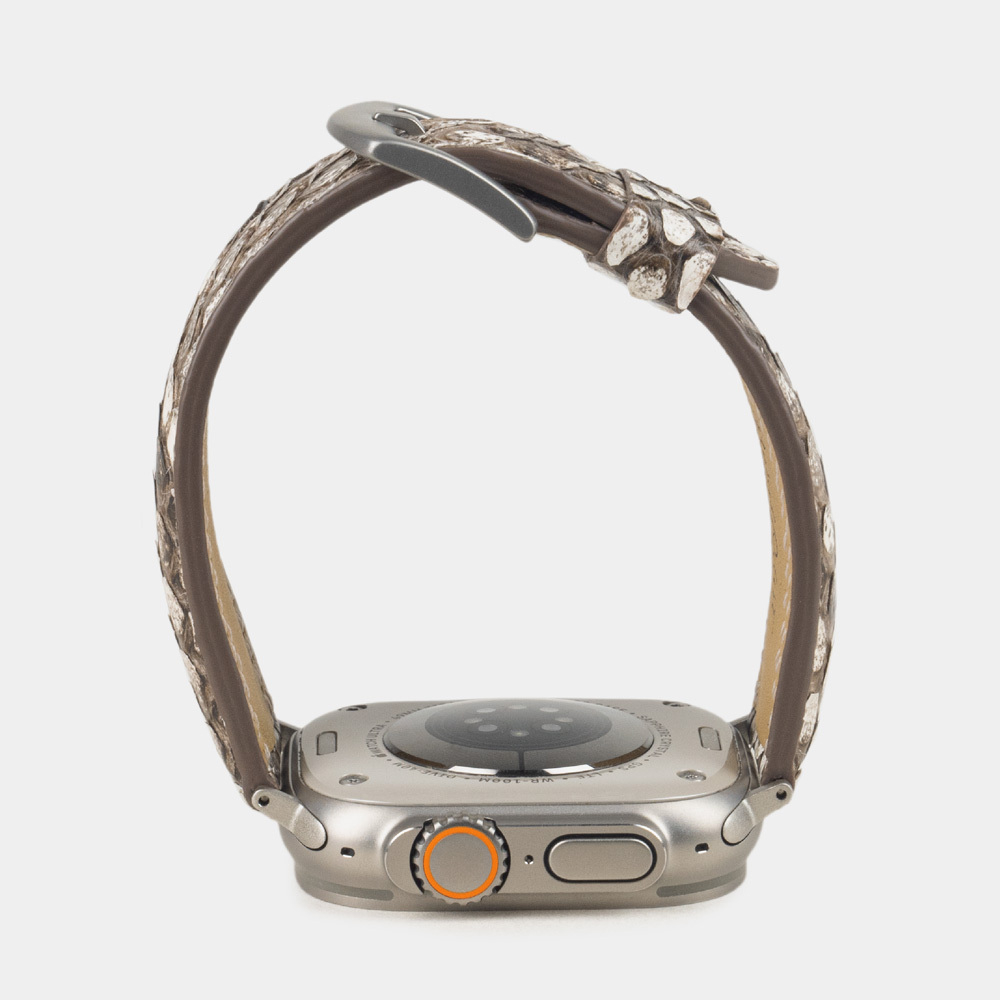 Ремешок для Apple Watch Ultra 49mm из кожи питона, натурального цвета