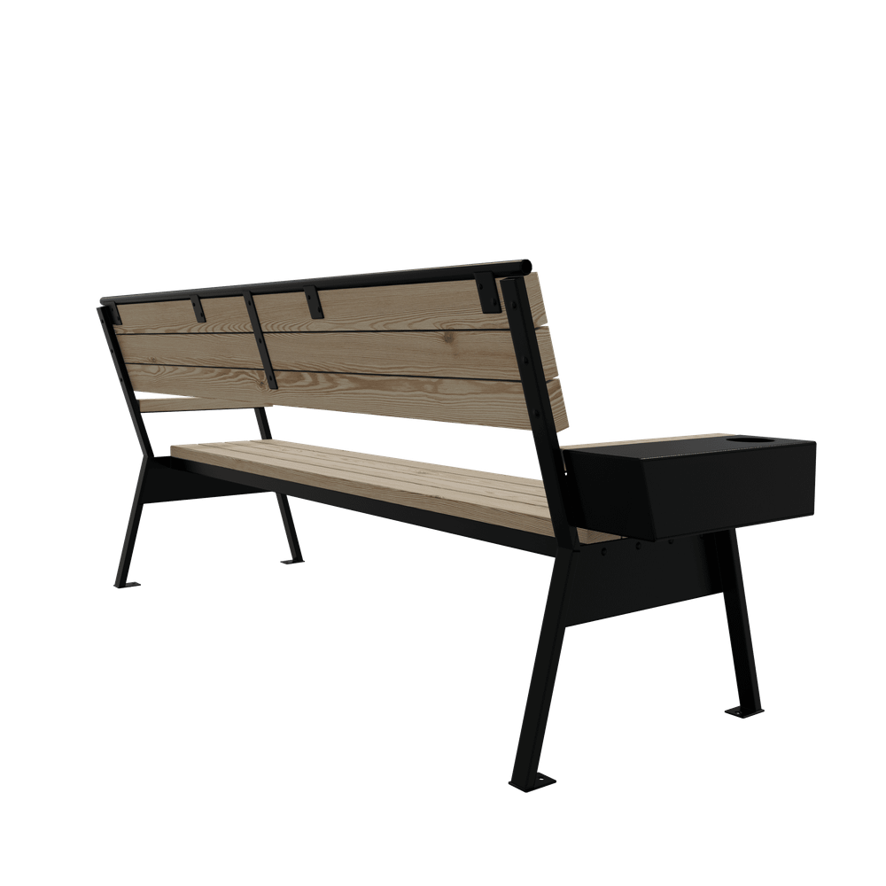 Скамья c подстаканником