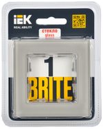 BRITE Рамка 1 -местная РУ-1-2-БрД стекло дымчатый IEK