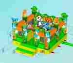 Коммерческий надувной батут «В гостях у зайки» 4*4*3 м, без горки