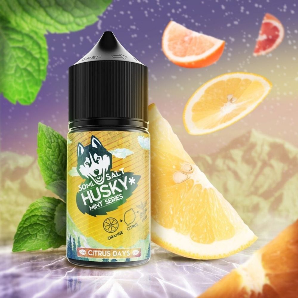 Жидкость Husky Mint Series Salt - Citrus Days (Цитрусовый лед) 30 мл, 2 мг/мл* Strong