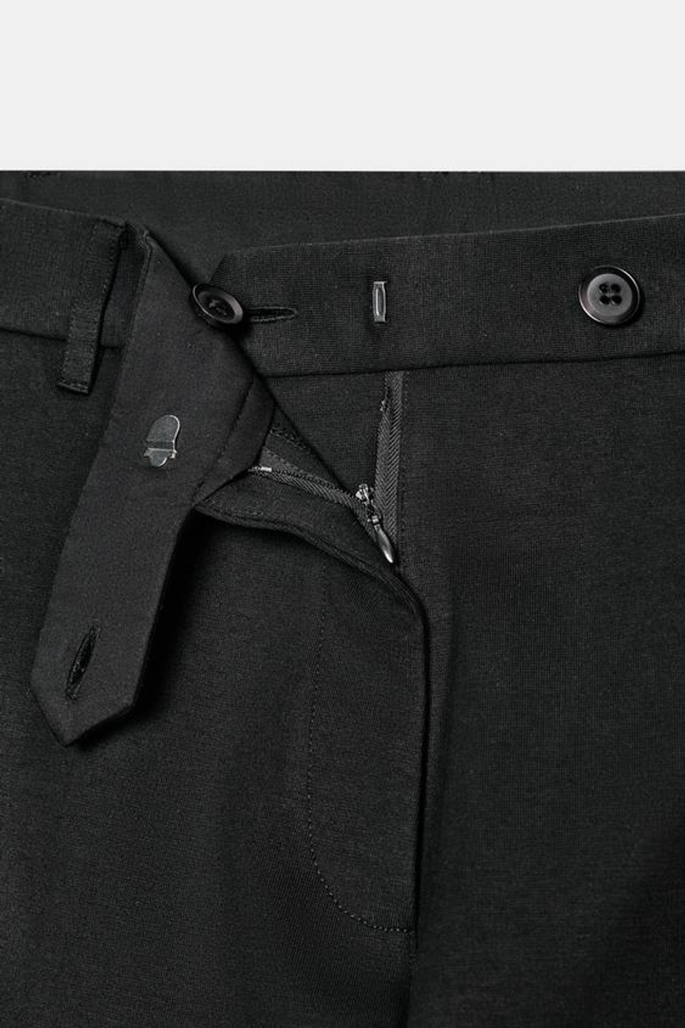 ZARA БРЮКИ ИЗ ИНТЕРЛОКА, ЧЕРНЫЙ