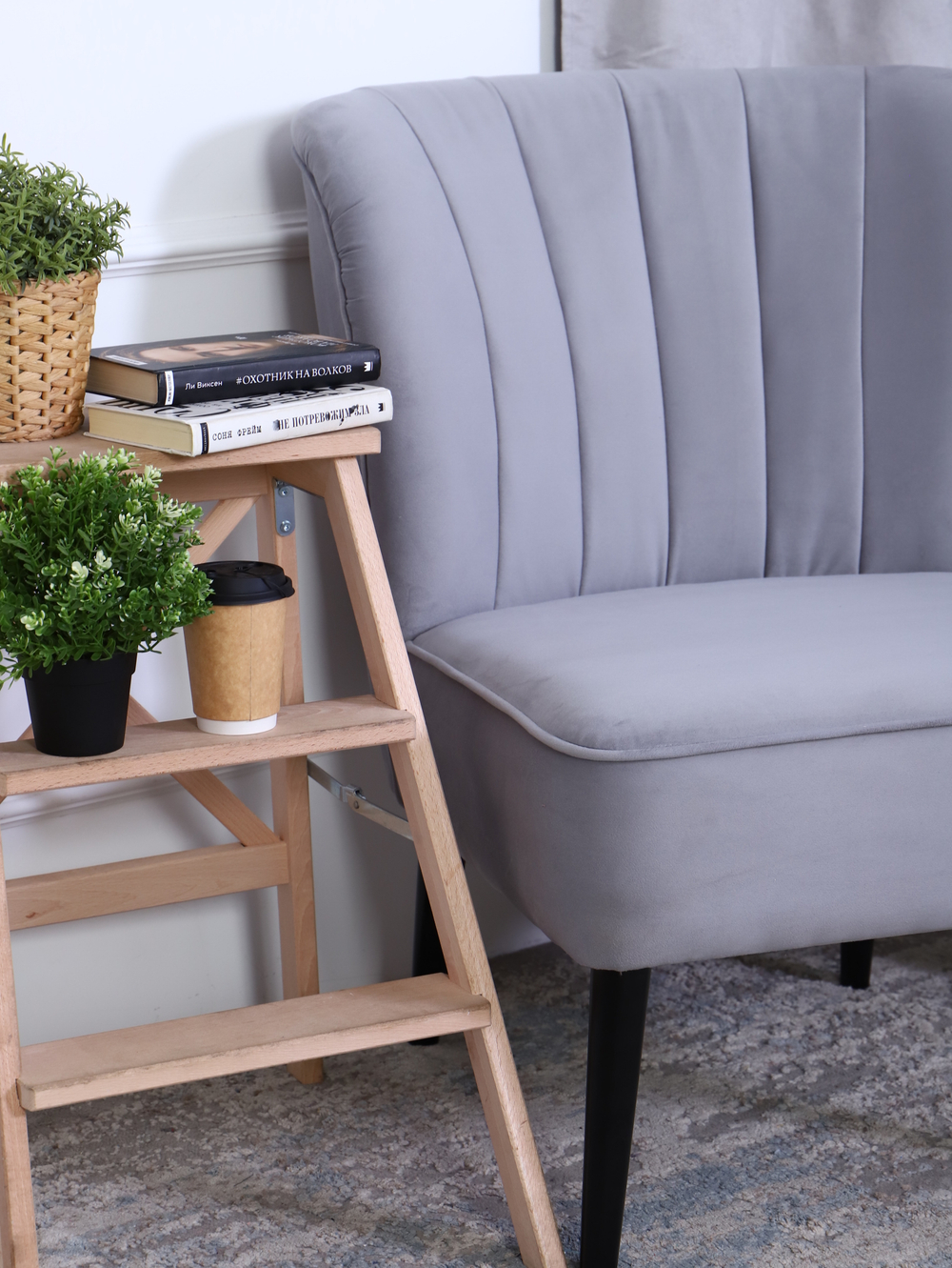 Кресло "Donatello" антивандальный велюр серый/венге