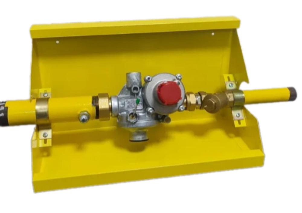 Шкафной газораспределительный пункт ГРПШ ОХТА-RF-25-1-ПЛ-Ф исп 25/1 (желтый)