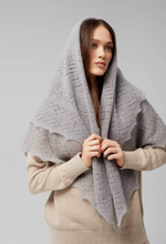 Оренбургский пуховый платок П4-110-03 серый