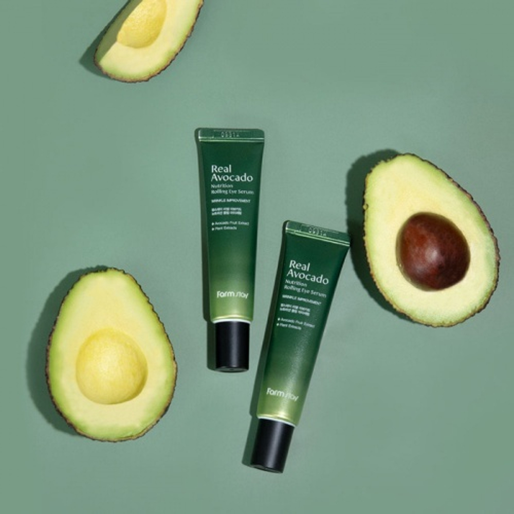 Сыворотка-роллер для кожи вокруг глаз с экстрактом авокадо FarmStay Real Avocado Nutrition Rolling Eye Serum