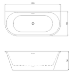 Ванна Azario ELCON 180х75 ELC18075 белая