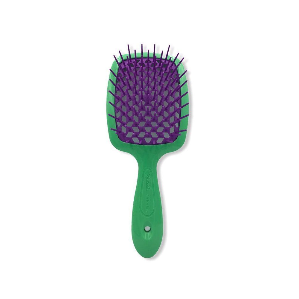 Расческа для волос JANEKE SuperBrush The Original Зеленая с фуксии
