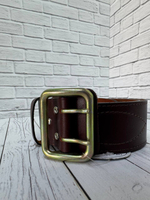 Ремень офицерский с латунной пряжкой / натуральная кожа