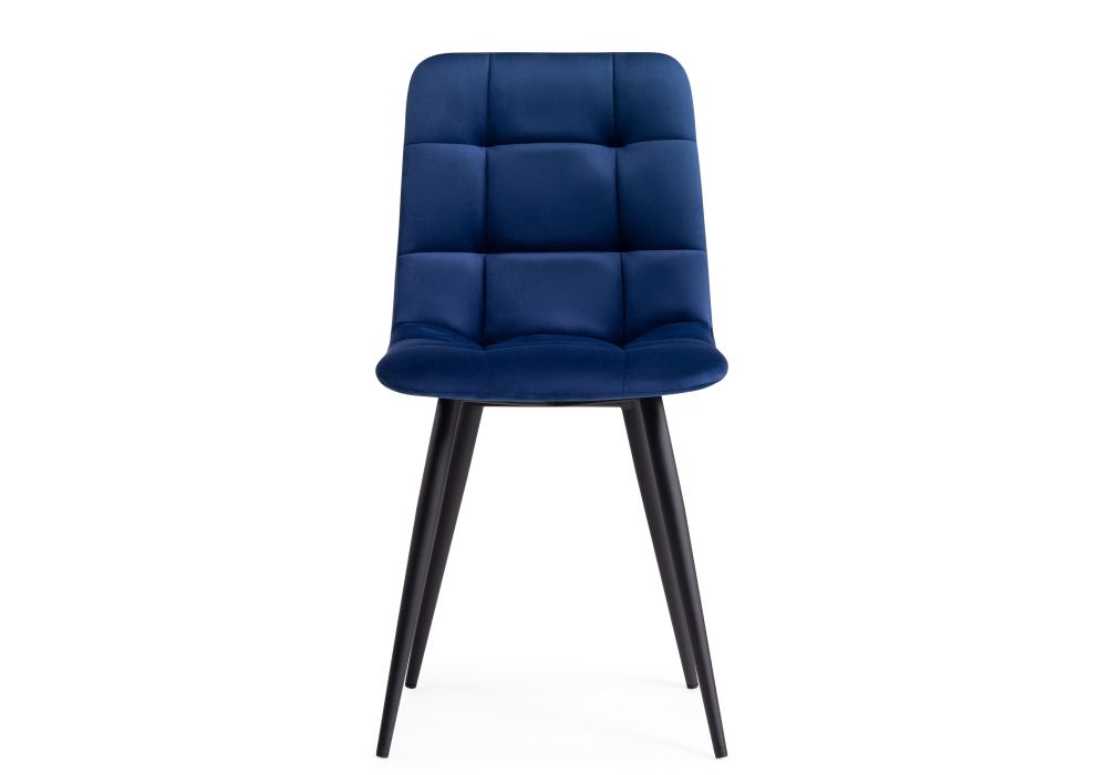 Стул на металлокаркасе Чилли велюр синий / черный