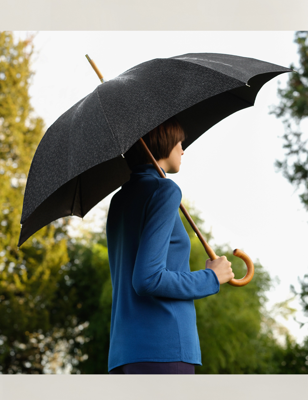 Зонт Hermes Pluie de H long étoupe