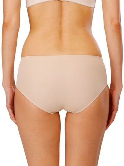 Набор из 2 трусиков-миди из гладкого микроволокна (Размер: S) (Цвет: бежевый)