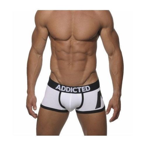 Мужские трусы хипсы белые с принтом Seobean Addicted White