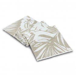 Полотенце пляжное 100x180 L'appartement Floral white/flax белый/льняной