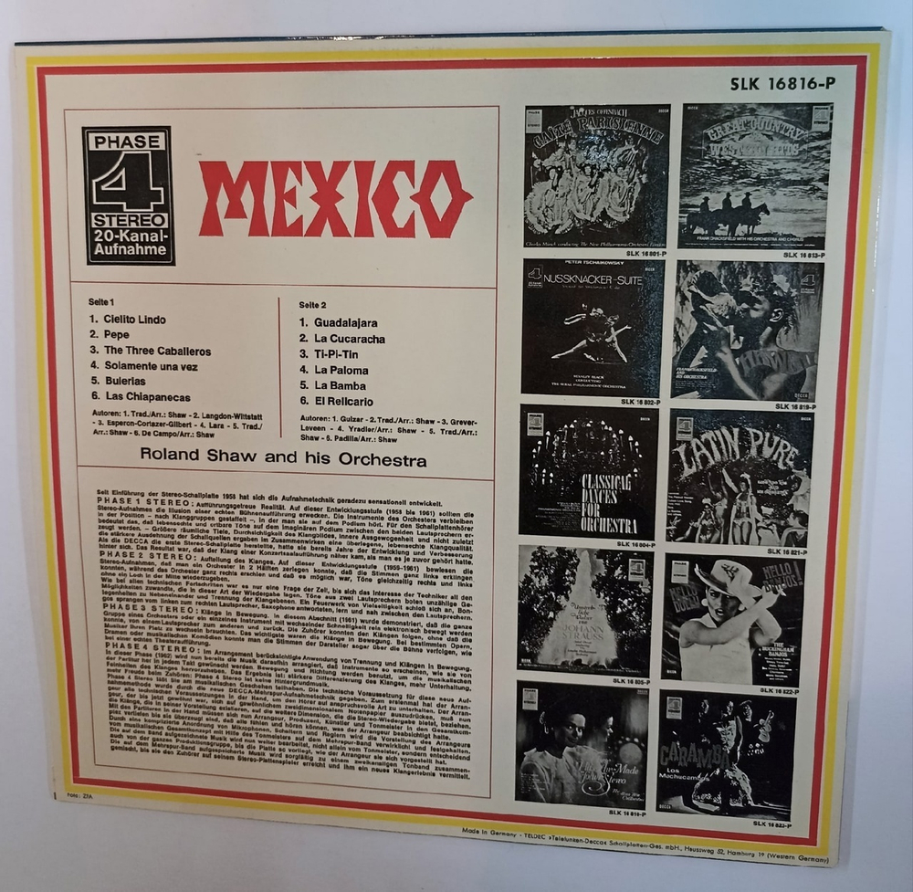 Roland Shaw And His Orchestra Mexico! (Germany 1968)
