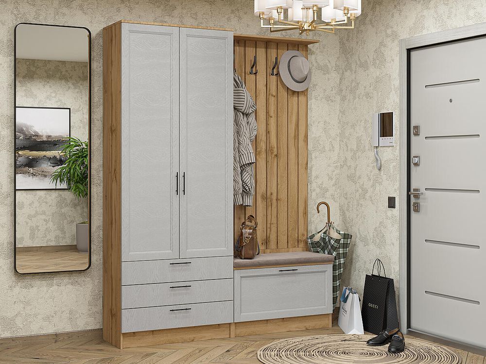 Прихожая Стиль-03 Grey Silkwood Дуб Вотан