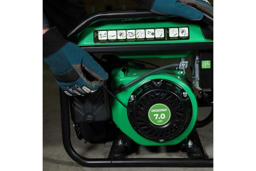 Генератор бензиновый инверторный Electrolite EL 4500i 3.3-3.8 кВт, цифровой дисплей, разъемы USB-A и USB-C, режим ECO 6850