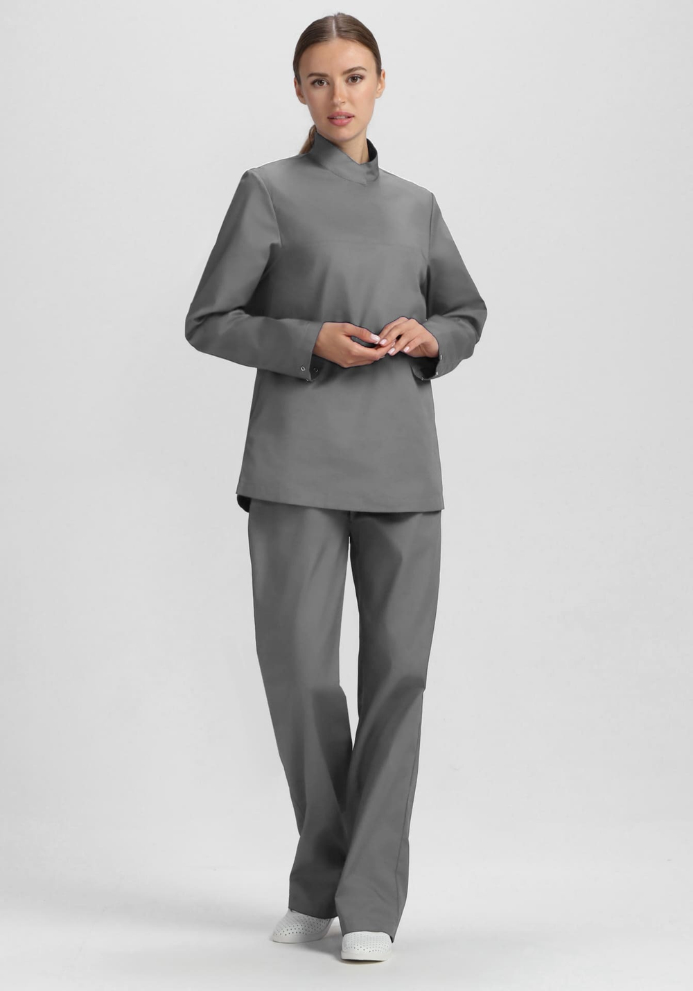 Костюм женский ХАССП-Стандарт NEW (тк.Смесовая,160), серый