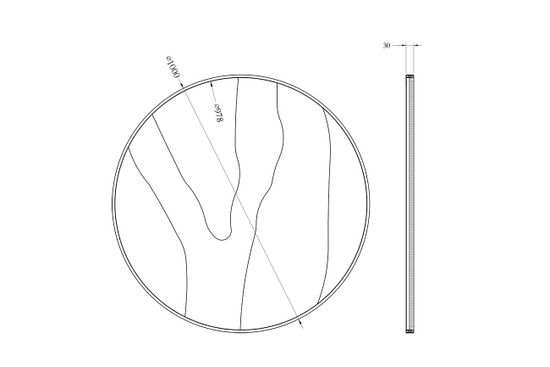 KFG208 Зеркало круглое с рисунком d100*3см