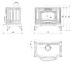 Печь-камин чугунный KOZA/K9/150