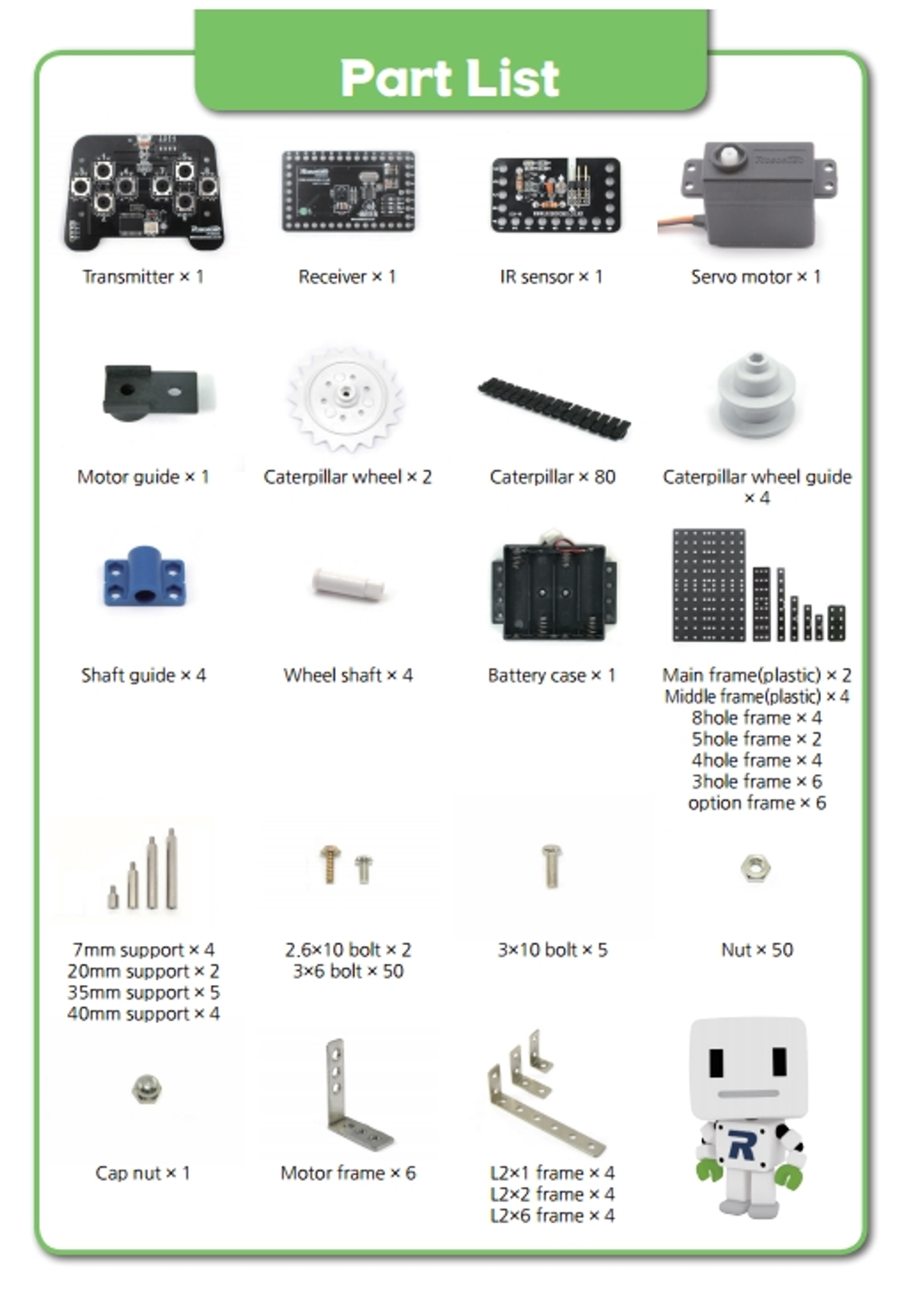 Ресурсный робототехнический набор Robo kit 1-2 для изучения колеcных роботов и STEM технологий к набору Robo kit 1