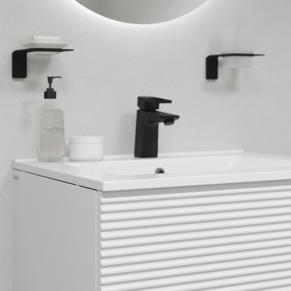 Тумба с умывальником IDDIS Bild, подвесная, 60 см, белый, BIL60W0i95K