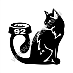 Наклейка на бензобак "Кошка и А-92"