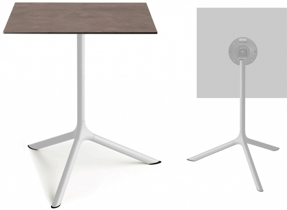 Стол ламинированный обеденный складной Scab Design Tripe Maxi Folding, белый, кортен