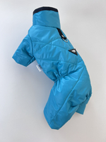 Демисезонный комбинезон с кнопками на животе (девочка) бирюзовый