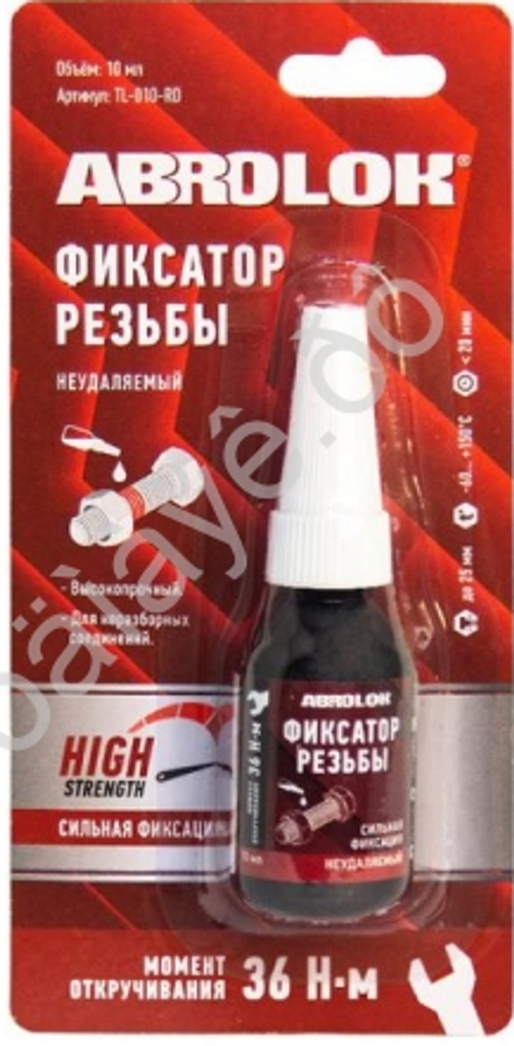 Герметик резьбы  Абро красный 10мл TL-010-RD