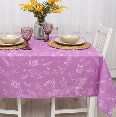 Скатерть декоративная 145х145"Радушная хозяйка (Традиция)» (Ботаника (сирень))
