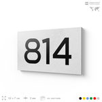 Номер на дверь 814, табличка на дверь для офиса, квартиры, кабинета, аудитории, склада, белая 120х70 мм, Айдентика Технолоджи