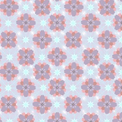 Зимние цветы в снежинках