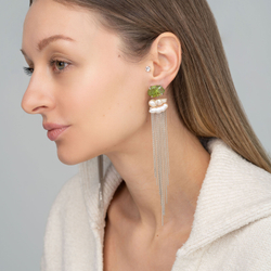 Серьги Green light