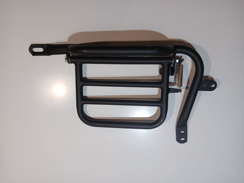 Подножка пассажира правая с откидной дугой мопед Альфа RS LUX 11