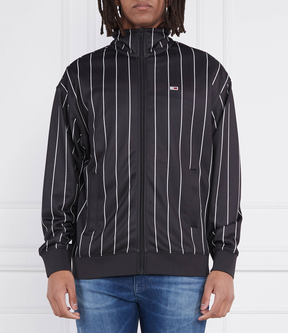 Худи TJM RLX PINSTRIPE TRACK JACKET Tommy Jeans - черный(DM0DM16360)