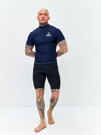 Футболка рашгард лонгслив Sargan Агидель UPF 50+ мужская темно-синяя