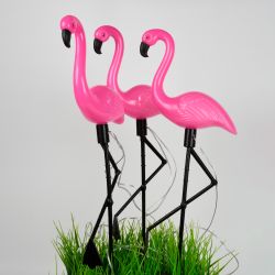 USL-S-833-PM530 FLAMINGO SET3 Садовый светильник на солнечной батарее Фламинго. в комплекте из 3 штук. 6 светодиодов. Белый свет. 1xАA Ni-Mh аккумулятор в-к. IP44. TM Uniel