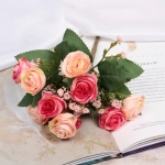 Искусственные цветы «Энерджи» 28см цвет розовый