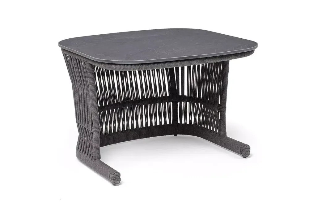 "Лугано" журнальный стол 76х76 H55 см из HPL, цвет "серый гранит"