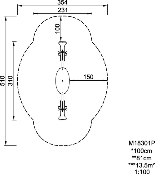 Горизонтальные качели Мотоцикл