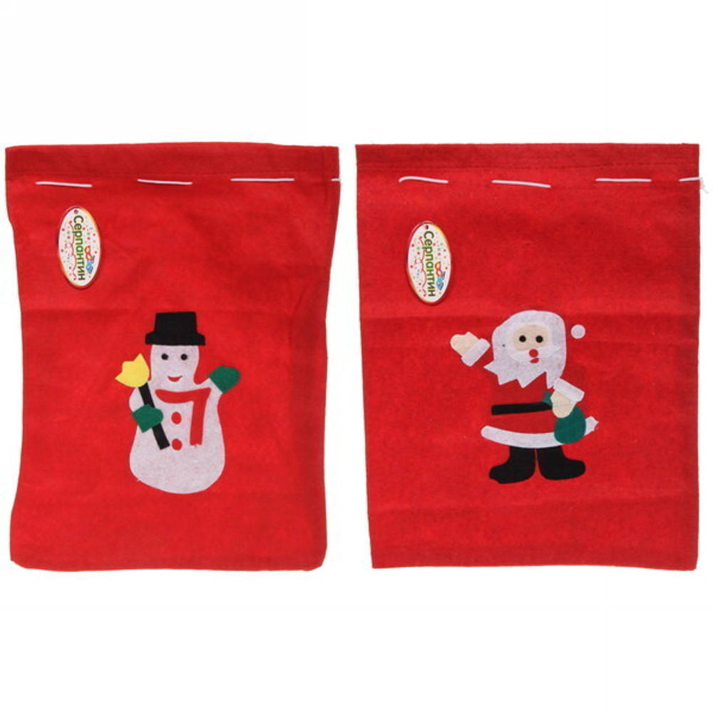 Мешок для подарков «Новогодняя суета» 30*40 см, в ассортименте